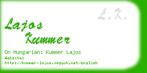 lajos kummer business card
